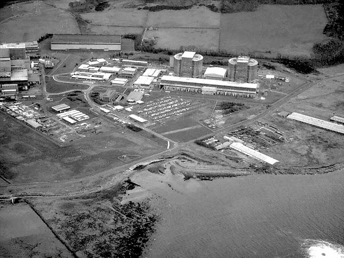 Hunterston A from the air with B station to the left